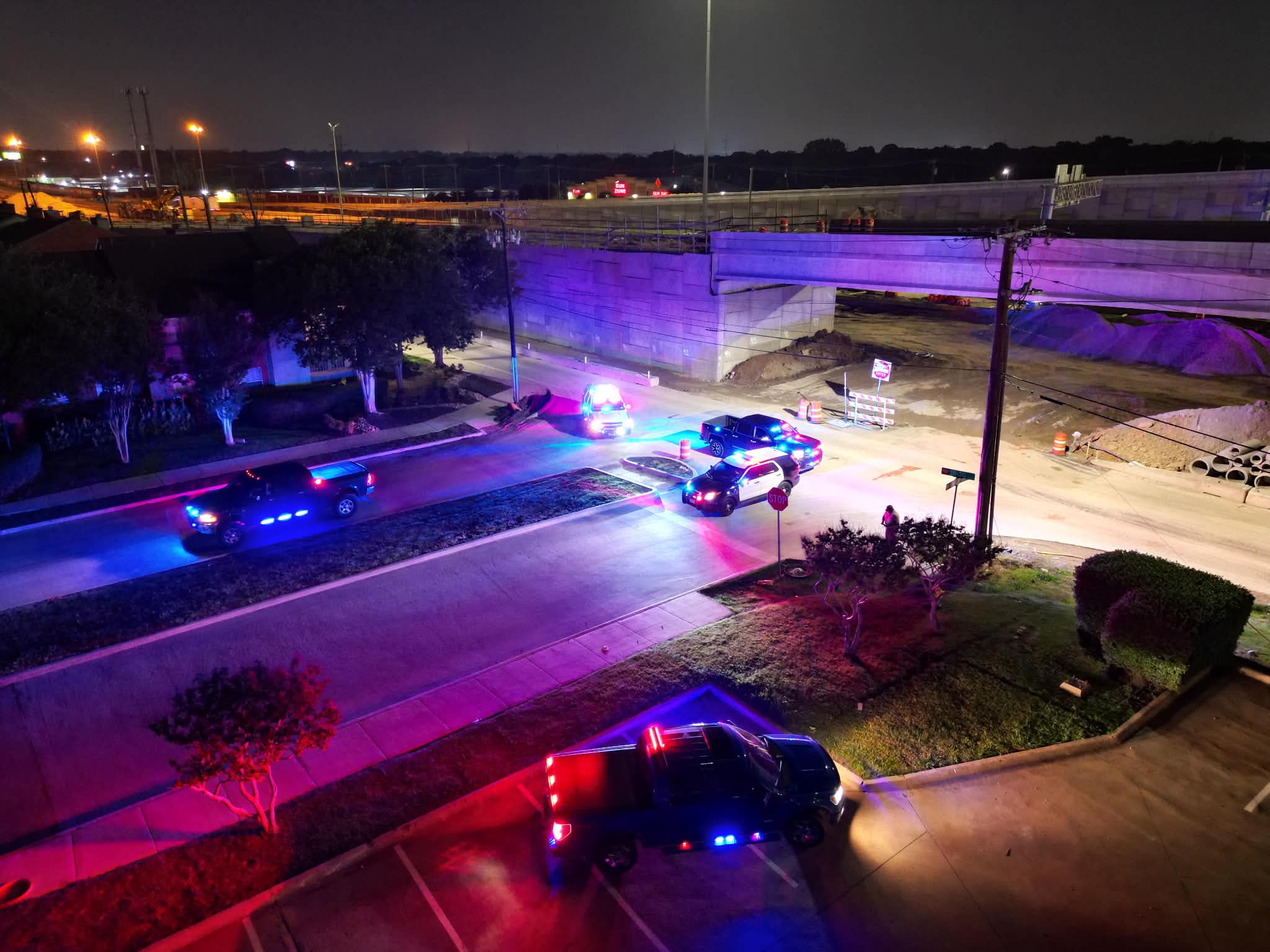 Texas reserve peace officers directing traffic in an active highway construction work zone